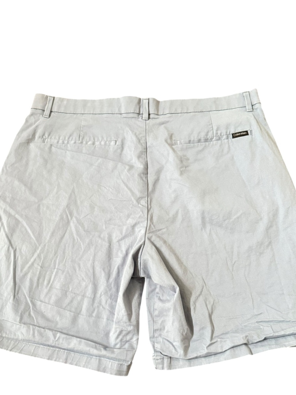 Calvin Klein Men’s Light Gray Chino Short - Classic Back Welt Pockets